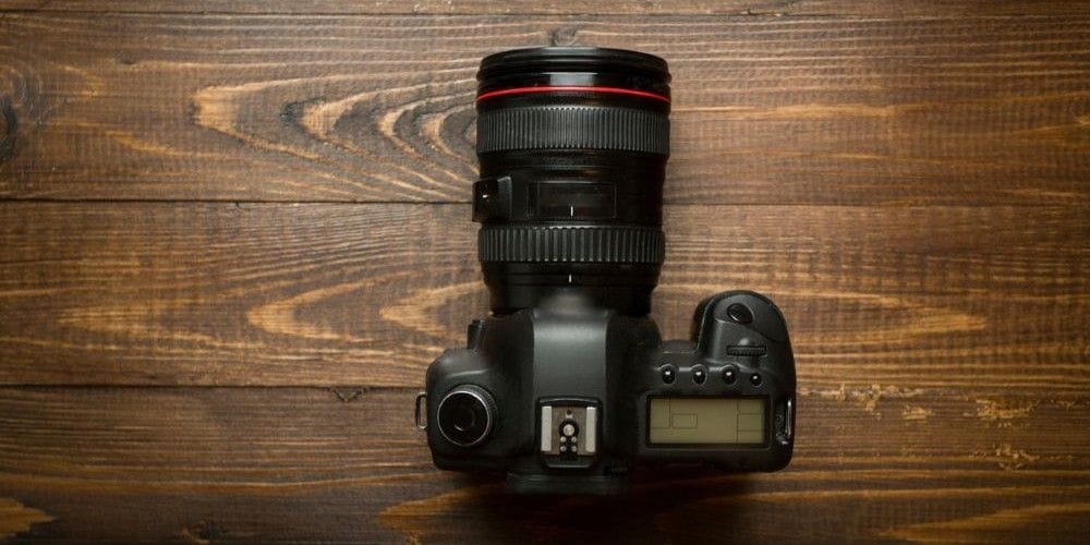 Camera in a photography studio.